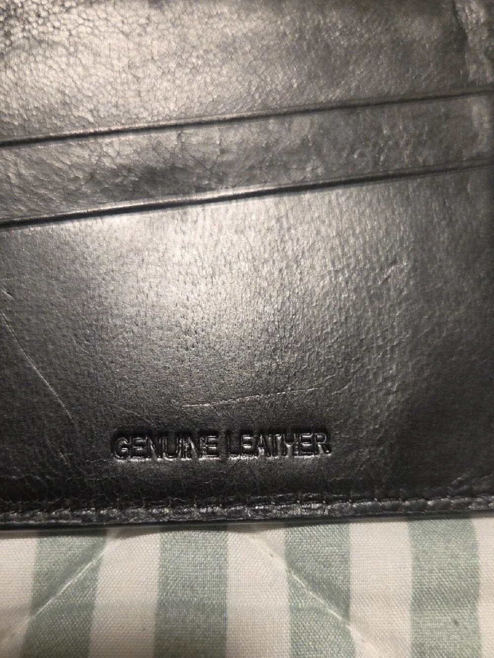 Lodis Black Leather Envelope Snap Wallet with Cream Stitching